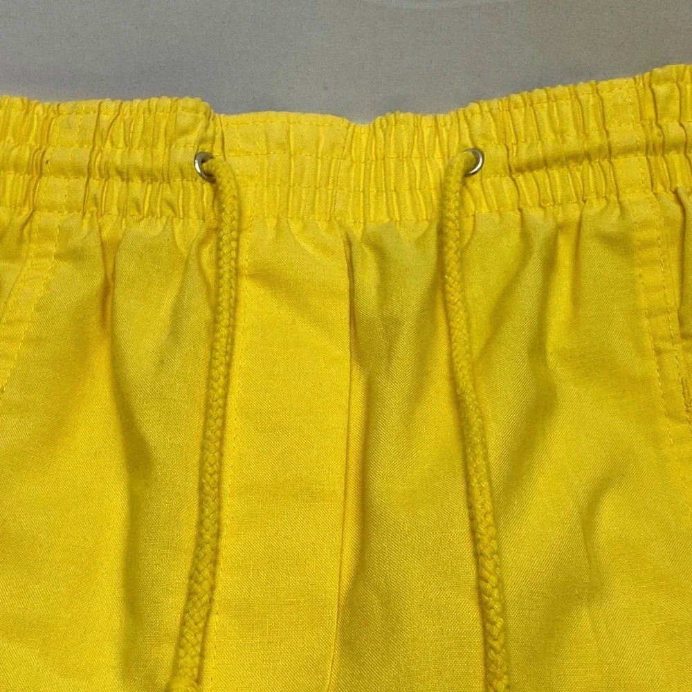 Simply‎ Basic Casual Shorts Women's Small Yellow Elastic Waist Vintage 90's GUC